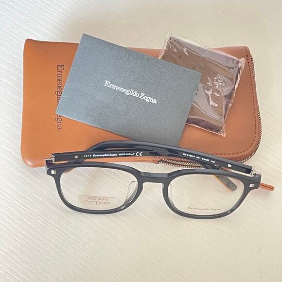 ERMENEGILDO ZEGNA EZ5186-F 001 Black Plastic Eyeglasses Frame - Picture 2 of 9